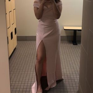 Light pink prom dress